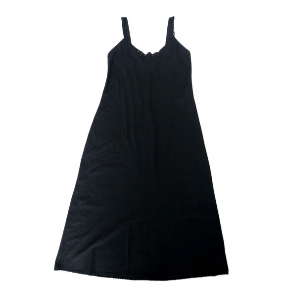 Vintage Ladies Black Vanity Fair Lace Front Night Gown Size 36 32"/42 USA - Picture 2 of 6